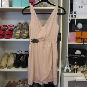 Zara Trafaluc Blush V-Neck Dress